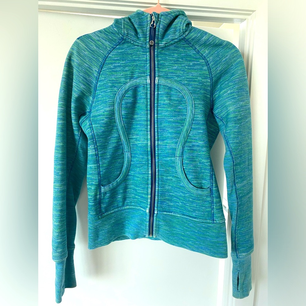 Lululemon Teal/Yellow Scuba Hoodie